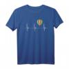 Ballonfahrer Herzschlag EKG Pulslinie T-Shirt – Lustiges Design für Ballonfahrer, Luftfahrtfans und Heißluftballon Liebhaber