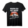 Pedelec E-Biker T-Shirt - Warum ich MIT Akku fahre? Weil es geiler ist - Lustiges Geschenk für Mountainbiker, Downhillfahrer & E-Bike Fans
