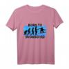 Born to Snowboard T-Shirt mit Evolutionsmotiv – Stylisches Wintersport-Shirt in Schwarz mit Blauem Hintergrund für Snowboarder