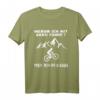 Warum ich ohne Akku fahre? Lustiges Fahrrad T-Shirt für Radfahrer, Mountainbiker, E-Bike & Rennrad Fans