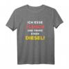 Ich esse Fleisch und fahre einen Diesel - Lustiges T-Shirt gegen Dieselfahrverbot, perfekt für Autofahrer, Fleischliebhaber und Umweltkritiker