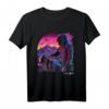Synthwave Motorradfahrer Vaporwave Punk Rocker Street Bike T-Shirt - Stylisches Retro-Design für Motorradliebhaber und Punk Fans