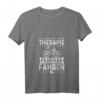 Damen Fahrrad T-Shirt mit V-Ausschnitt - Ich Brauche Keine Therapie Ich Muss Nur Fahrrad Fahren, Perfektes Geschenk für Radfahrerinnen