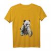 Damen Riesenpanda mit Jungen, die Motorräder fahren T-Shirt mit V-Ausschnitt – Lustiges Tiermotiv für Tierliebhaber und Motorradfans
