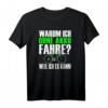 Fahrrad Warum ich ohne Akku fahre Rennrad T-Shirt - Lustiges Radsport Shirt für echte Fahrradfahrer & Rennrad Fans