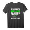 Fahrrad Warum ich ohne Akku fahre Rennrad T-Shirt - Lustiges Radsport Shirt für echte Fahrradfahrer & Rennrad Fans