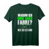 Fahrrad Warum ich ohne Akku fahre Rennrad T-Shirt - Lustiges Radsport Shirt für echte Fahrradfahrer & Rennrad Fans