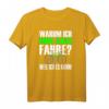 Fahrrad Warum ich ohne Akku fahre Rennrad T-Shirt - Lustiges Radsport Shirt für echte Fahrradfahrer & Rennrad Fans