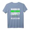 Fahrrad Warum ich ohne Akku fahre Rennrad T-Shirt - Lustiges Radsport Shirt für echte Fahrradfahrer & Rennrad Fans