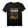 Echte Kerle Fahren Mofa T-Shirt - Lustiges Geschenk für Mofafahrer, Rollerfahrer & Biker mit Humor, Oldschool Retro Zweitakt Mofa Fanartikel