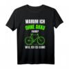 Radfahrer Spruch Warum ich ohne Akku fahre - Lustiges Biker T-Shirt für Mountainbike und Rennradfahrer, perfekt als Geschenk