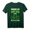 Radfahrer Spruch Warum ich ohne Akku fahre - Lustiges Biker T-Shirt für Mountainbike und Rennradfahrer, perfekt als Geschenk