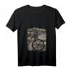 Damen Radfahrrerin Blumen Vintage Fahrrad T-Shirt mit V-Ausschnitt – Perfektes Geschenk für Fahrradliebhaberinnen zu Weihnachten, Muttertag & Geburtstag