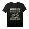 Fahrrad Ohne Akku - Lustiges Radsportler Spruch T-Shirt als Geschenkidee für Radfahrer und Fahrradliebhaber
