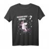 Kinder T-Shirt für 7 Jahre Mädchen mit Sternen & Fahrrad - Perfekt für Geburtstag, Kindergarten & Spielplatz
