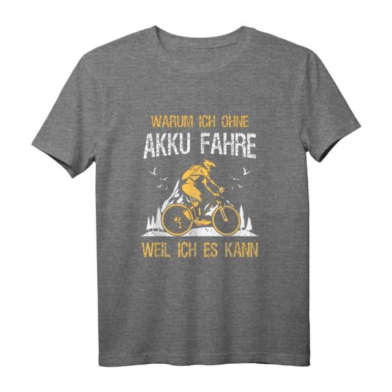 Fahrrad TShirt Warum Ich Ohne Akku Fahre Weil Ich Es Kann – Lustiges Radfahrer Shirt mit Spruch für Fahrradliebhaber Fahrrad TShirt Warum Ich Ohne Akku Fahre Weil Ich Es Kann – Lustiges Radfahrer Shirt mit Spruch für Fahrradliebhaber