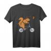Lustiges Eichhörnchen T-Shirt mit Nüssen und Fahrrad - Originelles Geschenk für Kinder, Damen und Herren, Tierliebhaber & Naturliebhaber