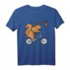 Lustiges Eichhörnchen T-Shirt mit Nüssen und Fahrrad - Originelles Geschenk für Kinder, Damen und Herren, Tierliebhaber & Naturliebhaber