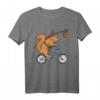 Lustiges Eichhörnchen T-Shirt mit Nüssen und Fahrrad - Originelles Geschenk für Kinder, Damen und Herren, Tierliebhaber & Naturliebhaber