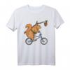 Lustiges Eichhörnchen T-Shirt mit Nüssen und Fahrrad - Originelles Geschenk für Kinder, Damen und Herren, Tierliebhaber & Naturliebhaber