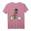 Bayerischer Gebirgsschweißhund Hund mit Fahrrad T-Shirt – Lustiges Hundefan Motiv für Herrchen, Frauchen & Kinder
