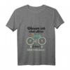Damen Witziges Fahrrad T-Shirt mit V-Ausschnitt – Warum ich ohne Akku fahre? Weil ich es kann – Perfekt für leidenschaftliche Radfahrer und Fahrradliebhaber