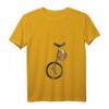 Damen Einrad Faultier T-Shirt mit V-Ausschnitt – Lustiges Radsport Motiv für Einradfahrerinnen, perfekt als Geschenk zu Weihnachten oder Geburtstag