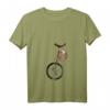 Damen Einrad Faultier T-Shirt mit V-Ausschnitt – Lustiges Radsport Motiv für Einradfahrerinnen, perfekt als Geschenk zu Weihnachten oder Geburtstag