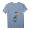 Damen Einrad Faultier T-Shirt mit V-Ausschnitt – Lustiges Radsport Motiv für Einradfahrerinnen, perfekt als Geschenk zu Weihnachten oder Geburtstag