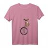 Damen Einrad Faultier T-Shirt mit V-Ausschnitt – Lustiges Radsport Motiv für Einradfahrerinnen, perfekt als Geschenk zu Weihnachten oder Geburtstag