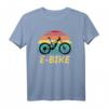 E-Bike Silhouette - Radfahrer E-Biker Pedelec E-Fahrrad T-Shirt als Geschenk zum Geburtstag oder Weihnachten für E-Bike Liebhaber