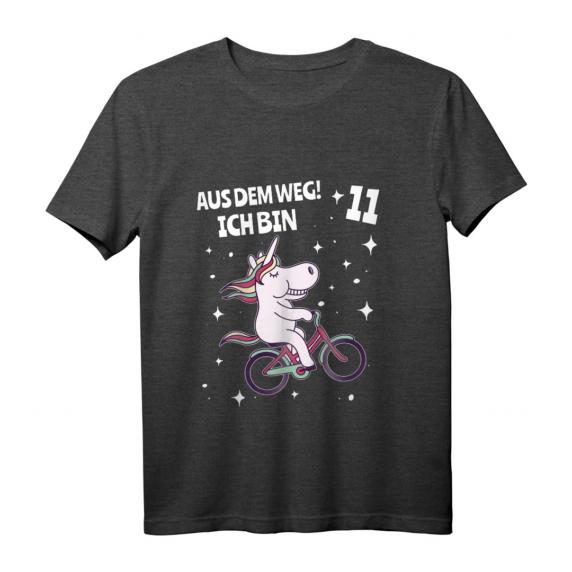 Kinder Geburtstag T-Shirt für Mädchen 11 Jahre mit Sternen, Fahrrad & Einhorn – Perfekt für Party, Kindergarten & Spielplatz Kinder Geburtstag T-Shirt für Mädchen 11 Jahre mit Sternen, Fahrrad & Einhorn – Perfekt für Party, Kindergarten & Spielplatz