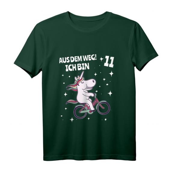 Kinder Geburtstag T-Shirt für Mädchen 11 Jahre mit Sternen, Fahrrad & Einhorn – Perfekt für Party, Kindergarten & Spielplatz Kinder Geburtstag T-Shirt für Mädchen 11 Jahre mit Sternen, Fahrrad & Einhorn – Perfekt für Party, Kindergarten & Spielplatz
