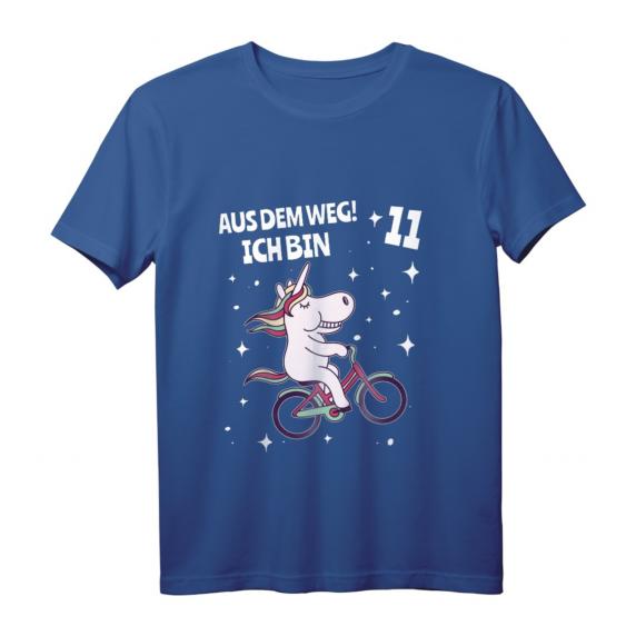 Kinder Geburtstag T-Shirt für Mädchen 11 Jahre mit Sternen, Fahrrad & Einhorn – Perfekt für Party, Kindergarten & Spielplatz Kinder Geburtstag T-Shirt für Mädchen 11 Jahre mit Sternen, Fahrrad & Einhorn – Perfekt für Party, Kindergarten & Spielplatz