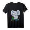 Kinder Elefant auf Fahrrad T-Shirt - Lustiges Cartoon Comic Geschenk für Jungen und Mädchen