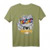 Eulen Uhu Owl Cartoon T-Shirt für Tierfans - Vintage Design, lustiges Eulen Motiv, perfekt für Nachtaktive und Comic-Liebhaber