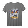 Eulen Uhu Owl Cartoon T-Shirt für Tierfans - Vintage Design, lustiges Eulen Motiv, perfekt für Nachtaktive und Comic-Liebhaber