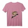 Damen Japanischer Falke Greifvogel Jagdvogel Falknerei Kunst T-Shirt mit V-Ausschnitt – Perfektes Geschenk für Falken- und Japankunstfans