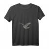 Damen Falken Motiv T-Shirt mit V-Ausschnitt – Leichtes, klassisch geschnittenes Tiermotive-Shirt mit Schnabel und Krallen