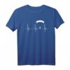 Fallschirmspringen Herzschlag T-Shirt - Perfektes Geschenk für Extremsportler, Skydiver & Fluglehrer mit EKG Puls Design