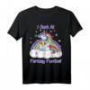 Funny I SUCK AT FANTASY FOOTBALL T-Shirt – League Loser Shirt mit Regenbogen, Einhorn & Herzen für den letzten Platz bei Draft & Sundays