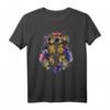 HapMonkey Harry Potter Hogwarts Multi-Colored Floral Crest T-Shirt – Offiziell lizenzierte Fantasy Kleidung für Fans