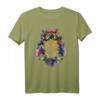 HapMonkey Harry Potter Hogwarts Multi-Colored Floral Crest T-Shirt – Offiziell lizenzierte Fantasy Kleidung für Fans