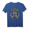 HapMonkey Harry Potter Hogwarts Multi-Colored Floral Crest T-Shirt – Offiziell lizenzierte Fantasy Kleidung für Fans
