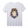 HapMonkey Harry Potter Hogwarts Multi-Colored Floral Crest T-Shirt – Offiziell lizenzierte Fantasy Kleidung für Fans
