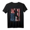 Fechten Fechter Fechtkampf Fechtsport Amerika Flagge T-Shirt - Perfektes Geschenk für Fechtsport Begeisterte, Damen, Herren & Kinder