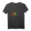 Regenbogen Fechten T-Shirt – Geschenkidee für Fechter, Kampfsportler und Mittelalterfans zu Weihnachten, Geburtstag oder Mensur