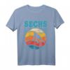 Kinder 6. Geburtstag Retro Hockey Feldhockey Spieler T-Shirt – Perfektes Geschenk & Deko zum Geburtstag für Jungen