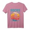Kinder 6. Geburtstag Retro Hockey Feldhockey Spieler T-Shirt – Perfektes Geschenk & Deko zum Geburtstag für Jungen