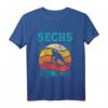 Kinder 6. Geburtstag Retro Hockey Feldhockey Spieler T-Shirt – Perfektes Geschenk & Deko zum Geburtstag für Jungen